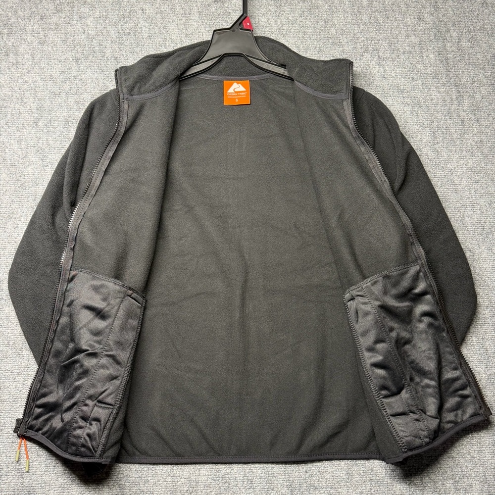 Ozark Trail Men's SMALL Polar Fleece Jacket BLACK Zip Front Mock Neck New - Picture 3 of 11